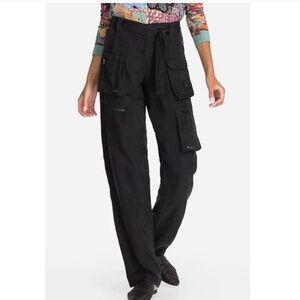 Johnny Was Pete &greta black cargo pants 10